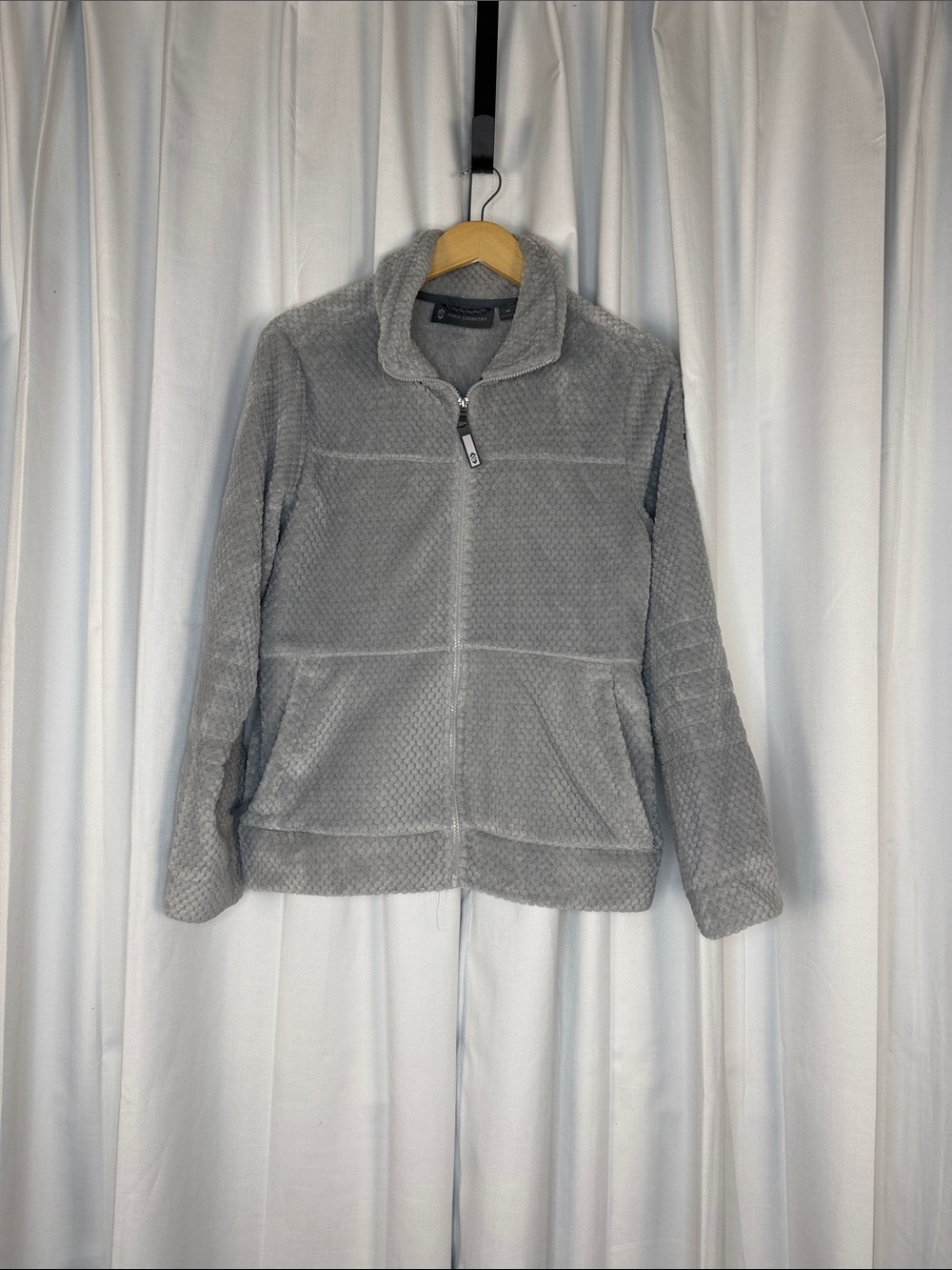 Free Country Gray Fleece Zip-Up Jacket